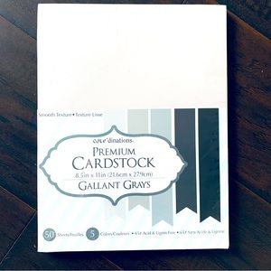 Darice Gallant Grays Core'dinations Value Pack Cardstock Craft Paper 8.5" x 11"